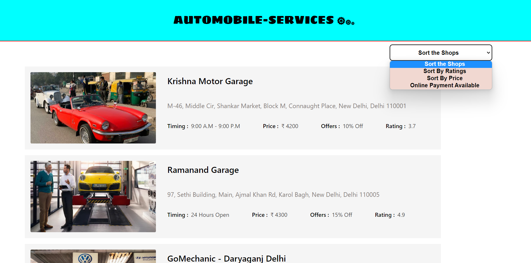 Automobile Services